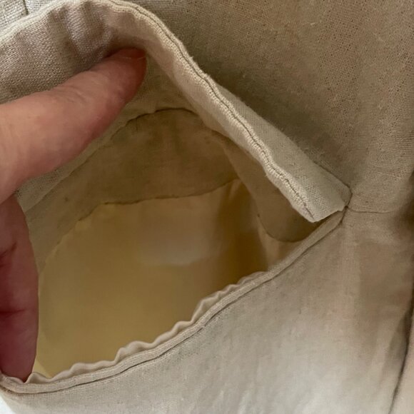 AVEC LES FILLES Boyfriend Linen Blazer in Natural Women’s Size Medium - Picture 6 of 10